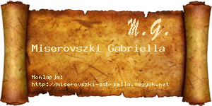 Miserovszki Gabriella névjegykártya